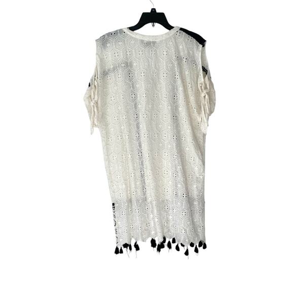 Hemant & Nandita Anthropologie Aditya Embroidered Eyelet Cover Up Swim Large - Picture 8 of 11